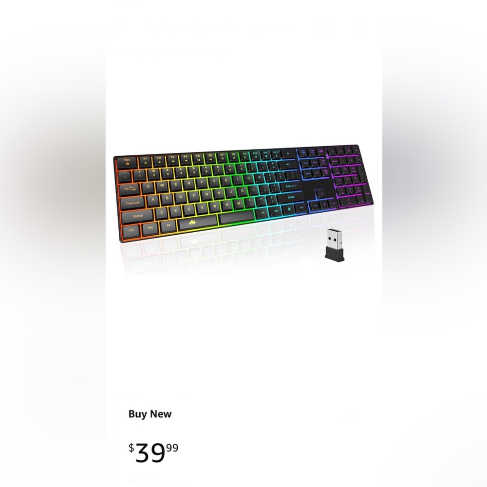 Seenda RGB Backlit Wireless Keyboard (w/out mouse)